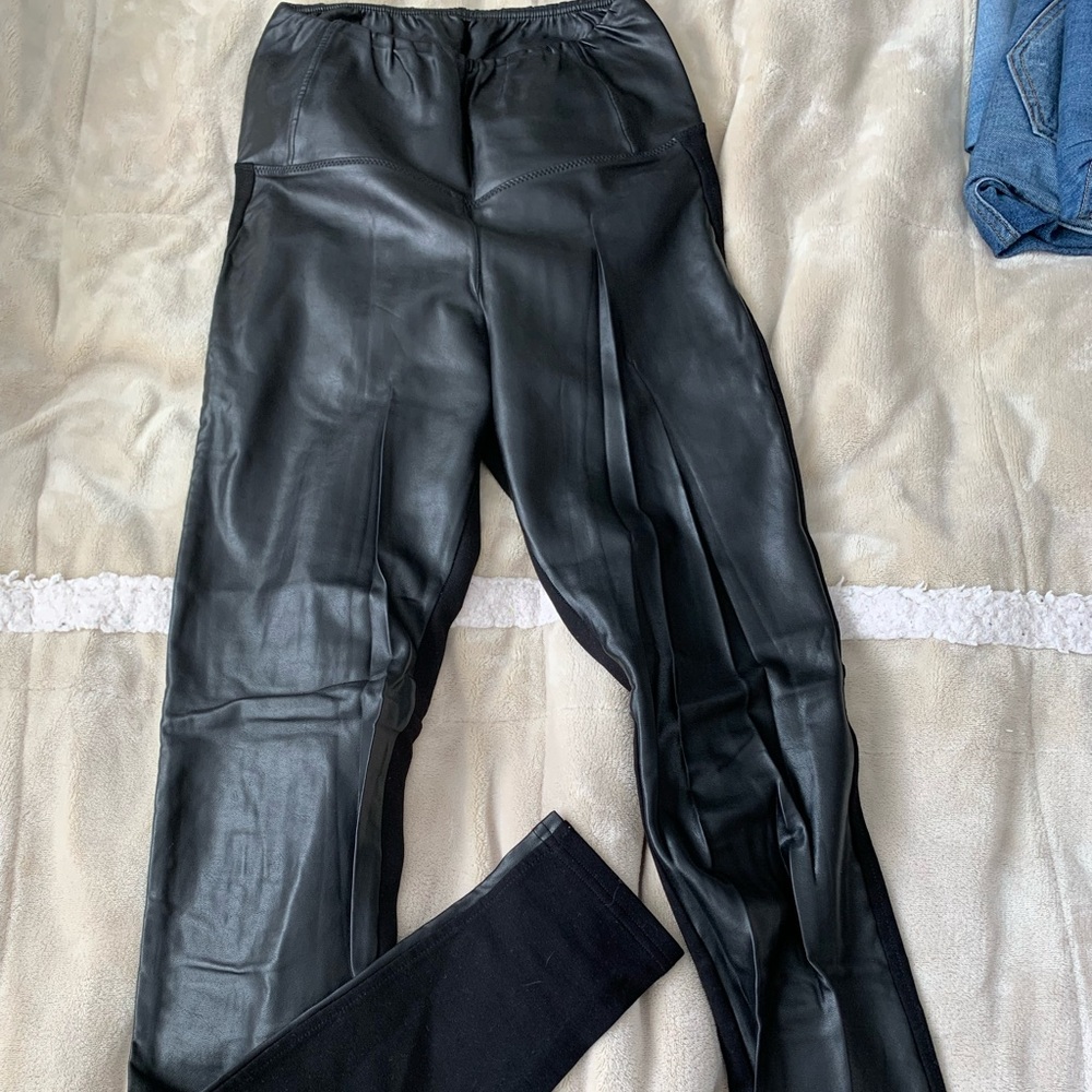 Wilfred half leather leggings